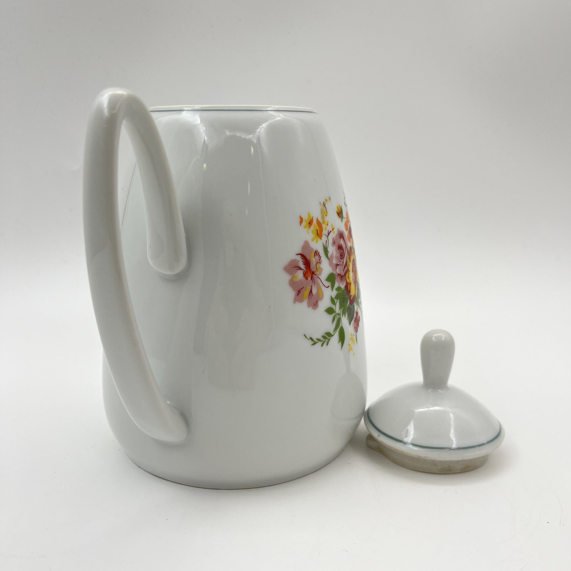Чайник с цветочным декором, Cluj-Napoca Porcelain