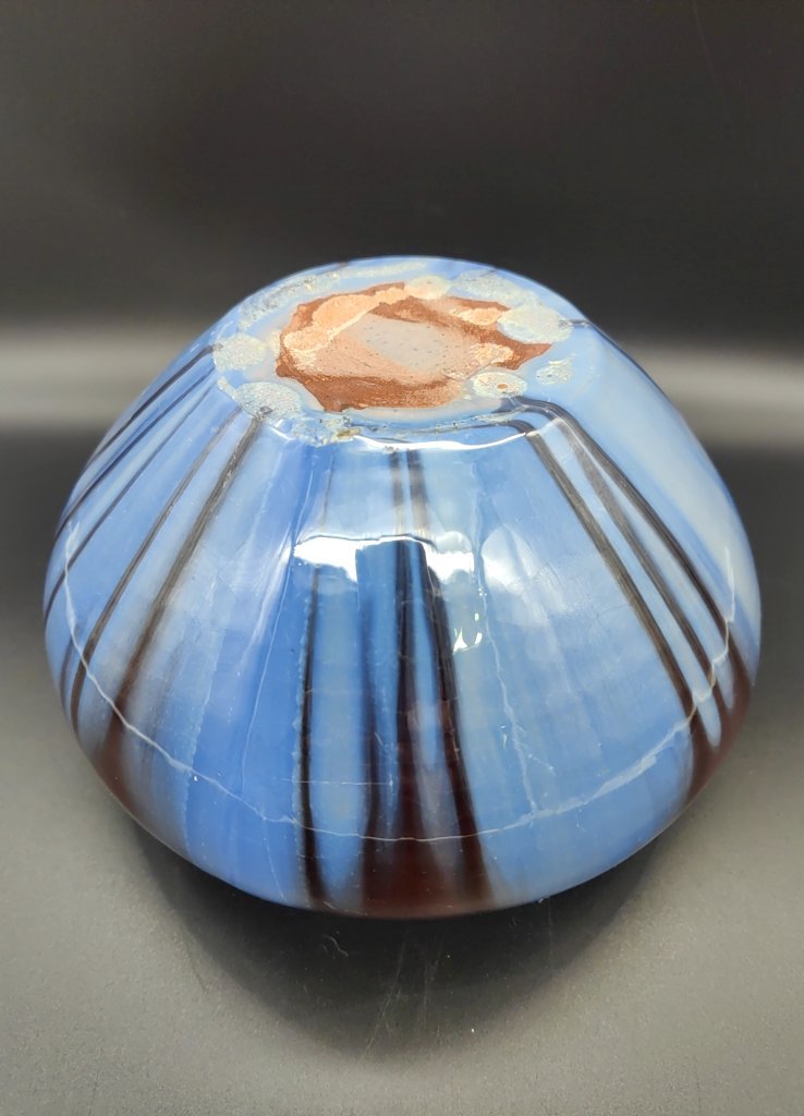 Ваза (кашпо) с лиловыми поливами A\S Savi Tallin ceramica, ручная работа