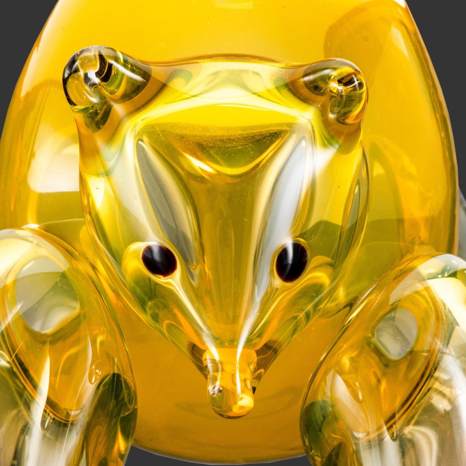 Штоф "Медведь", автор Мациевский Ярослав Григорович (?), стекло, гутная техника, Львовская керамико-скульптурная фабрика (ЛКСФ), СССР, 1970-1990 гг.