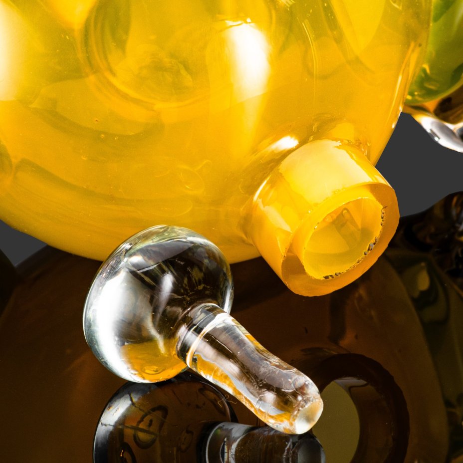 Штоф "Медведь", автор Мациевский Ярослав Григорович (?), стекло, гутная техника, Львовская керамико-скульптурная фабрика (ЛКСФ), СССР, 1970-1990 гг.