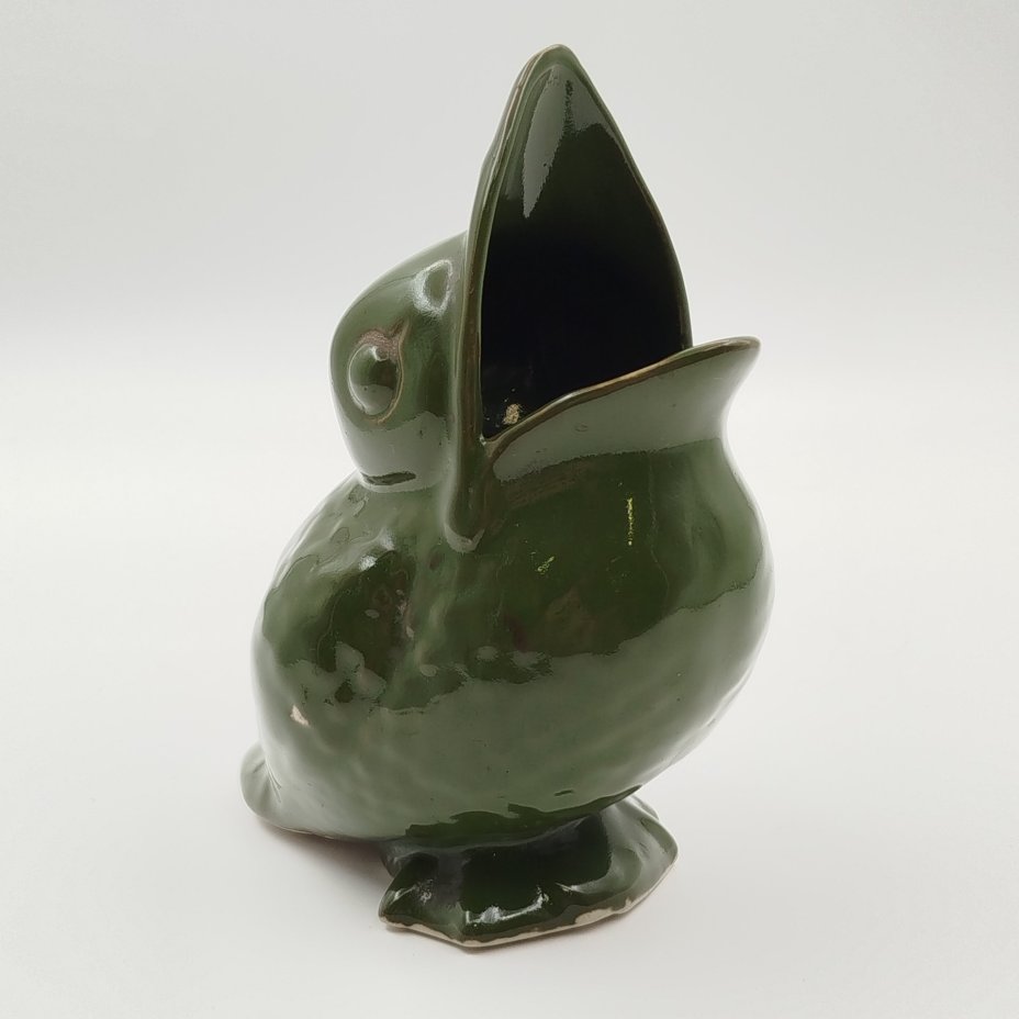 Карандашница "Галчонок", фарфор, крытье, Дмитровский фарфоровый завод (ДФЗ Вербилки), СССР, 1940-1960 гг.