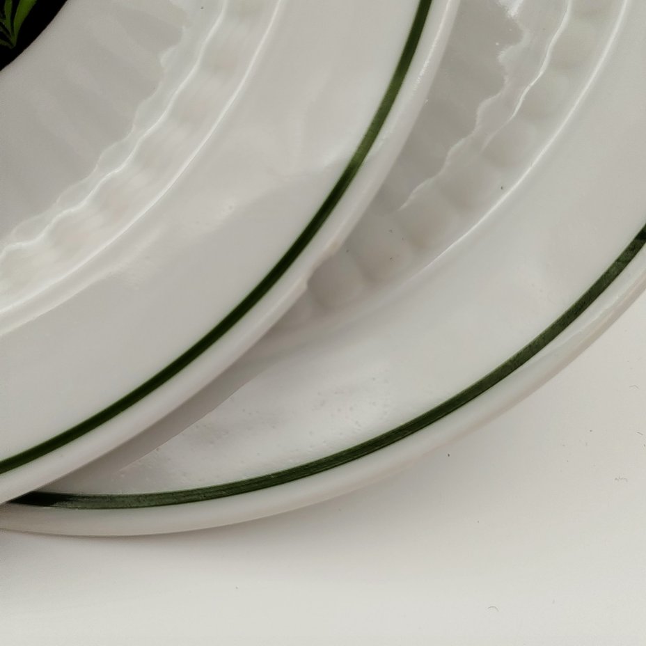 Набор из 8-ми десертных тарелок с изображением цветов, фарфор, деколь, Winterling Marktleuthen Bavaria, Германия, 1960-1980 гг.