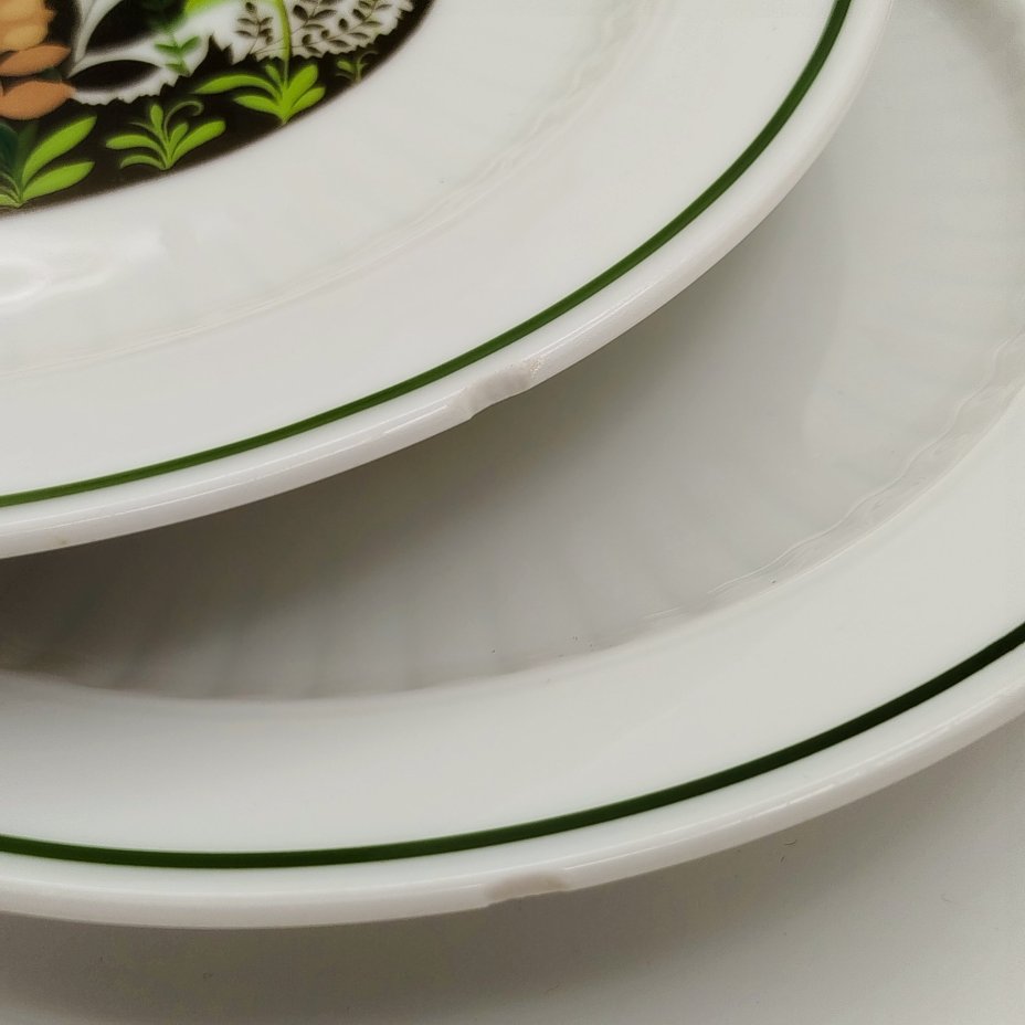 Набор из 8-ми десертных тарелок с изображением цветов, фарфор, деколь, Winterling Marktleuthen Bavaria, Германия, 1960-1980 гг.