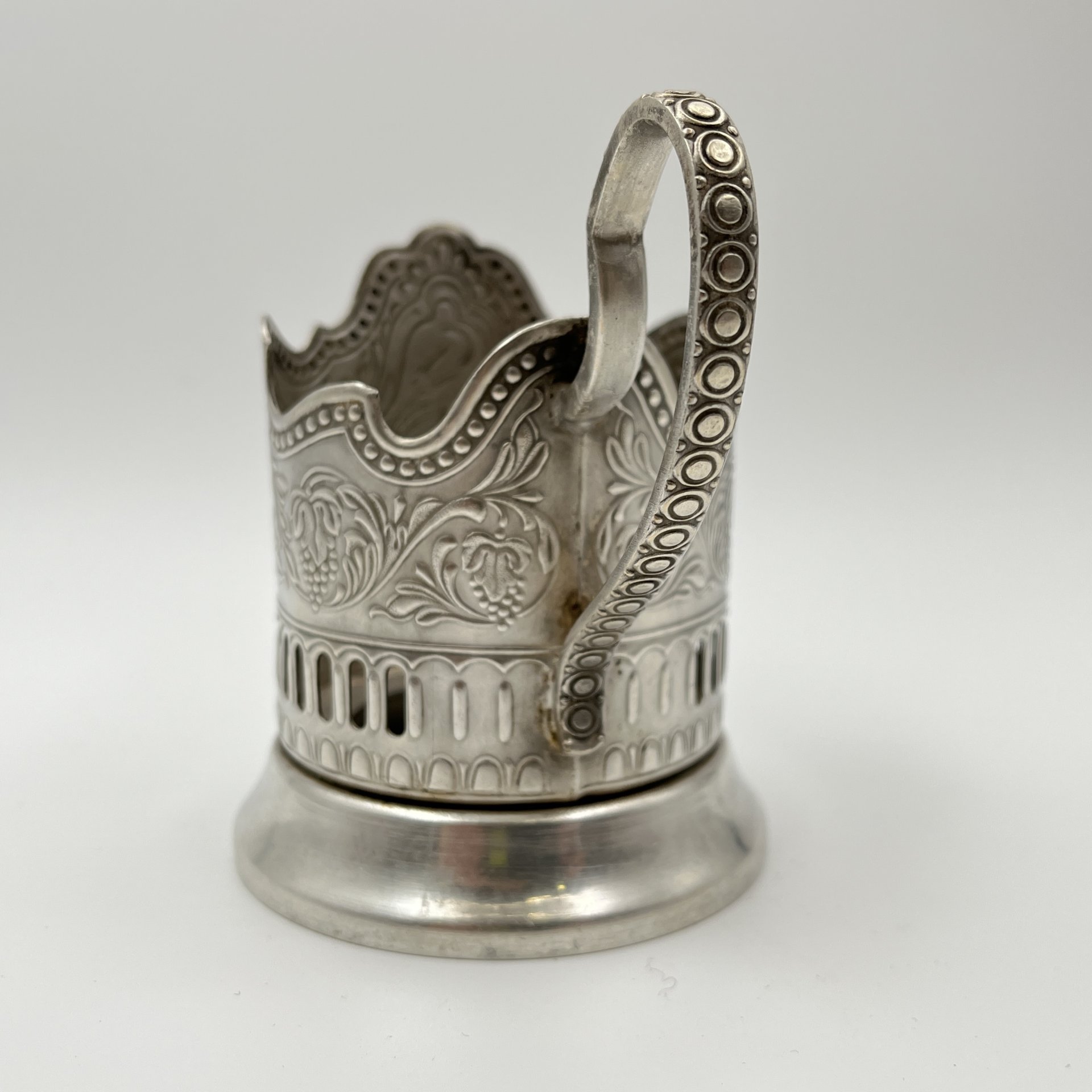 Подстаканник "Советский космос", мНЦ (медь-никель-цинк), Кольчугинский завод цветных металлов, СССР, 1970-1980 гг.