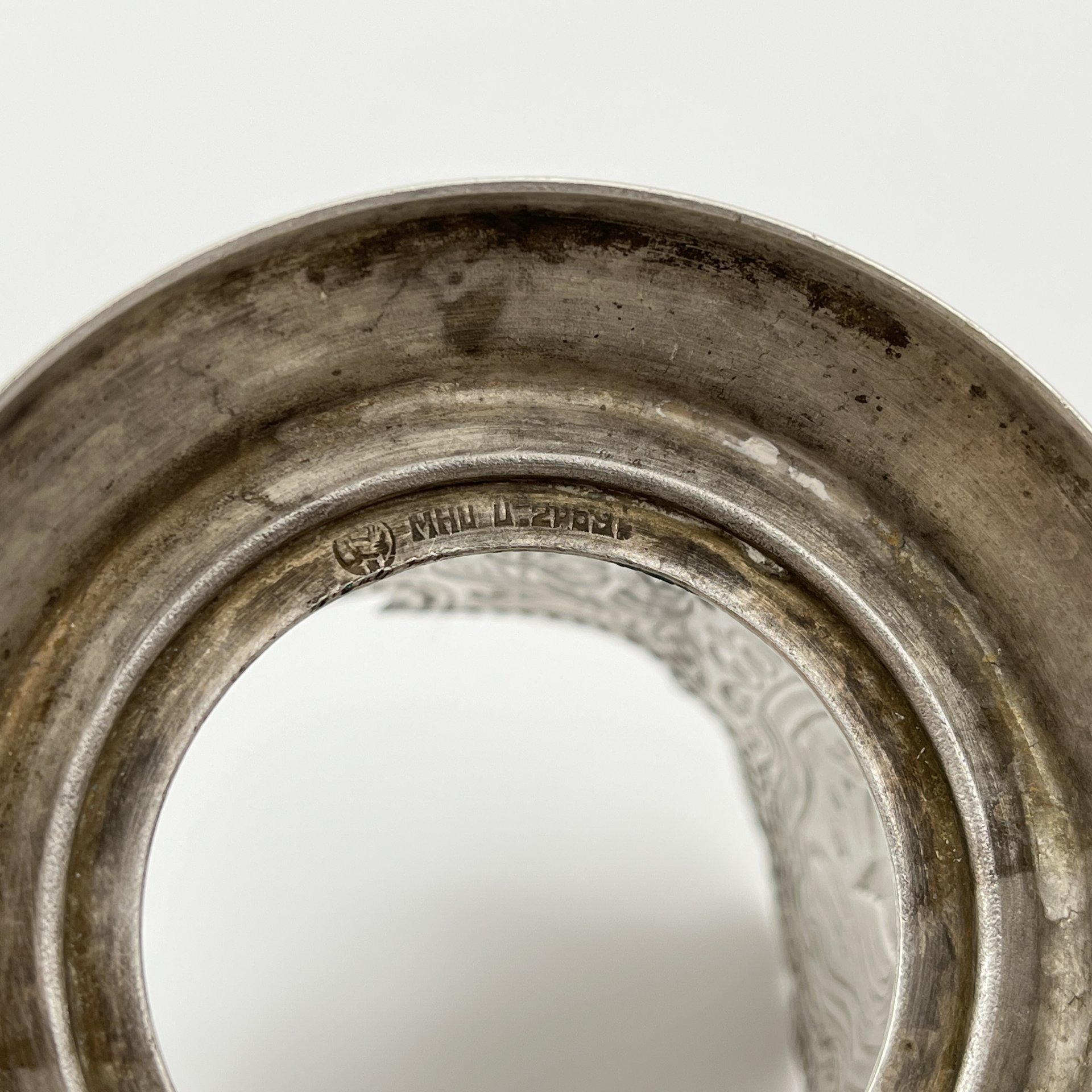 Подстаканник "Советский космос", мНЦ (медь-никель-цинк), Кольчугинский завод цветных металлов, СССР, 1970-1980 гг.