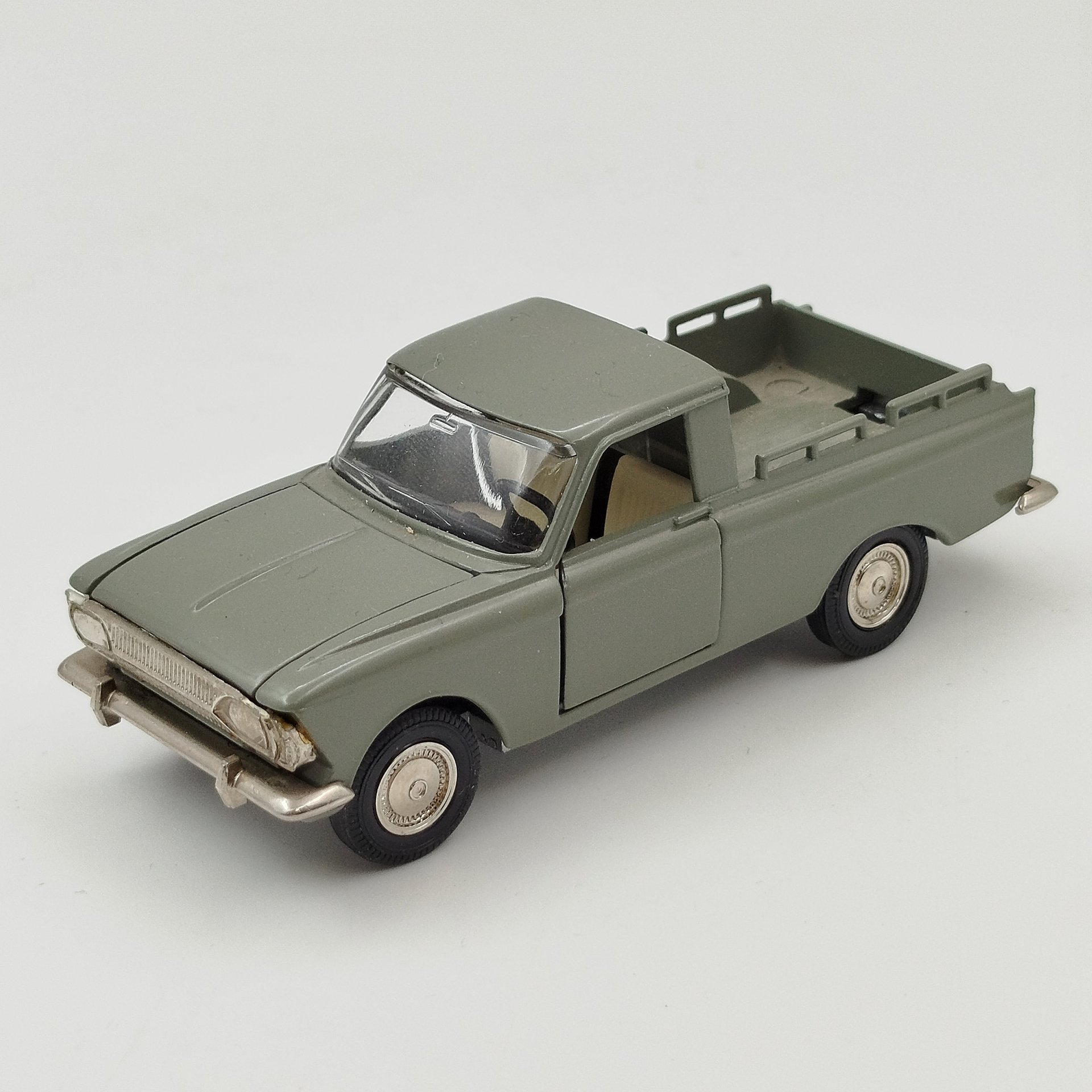 Модель "Москвич-пикап", авторская версия, металл, пластик, СССР, 1970-1990 гг.