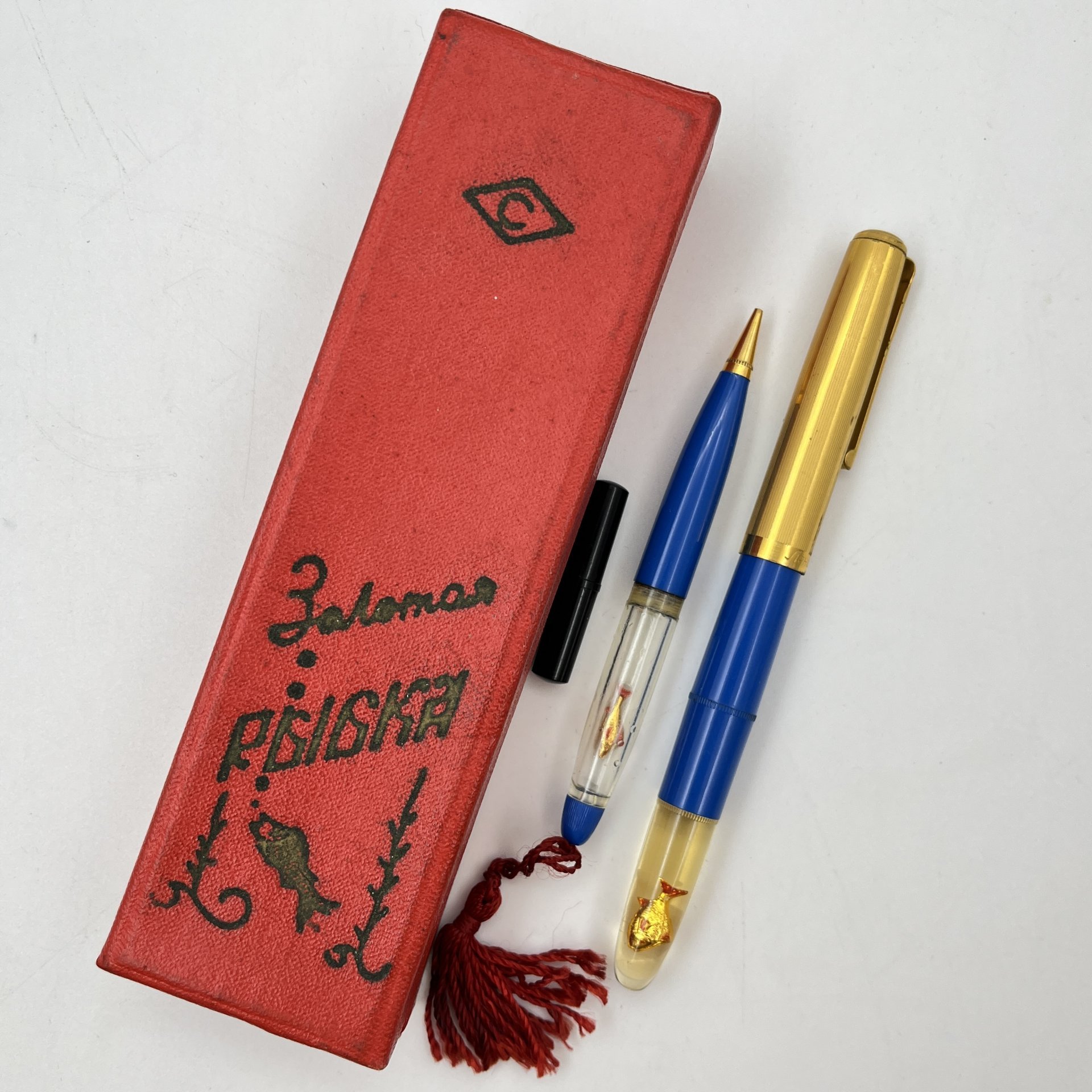 Ручка перьевая и карандаш "Золотая рыбка"  в оригинальной коробке