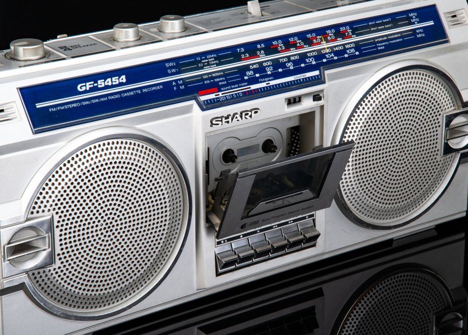 Магнитофон однокассетный "GF-5454 Z", SHARP, пластик, металл, Япония, 1982 г.