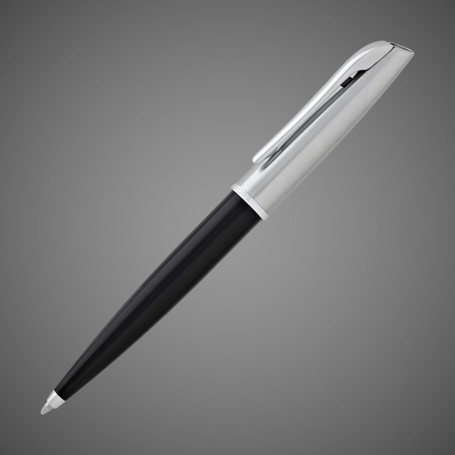 Шариковая ручка Aurora Style Metal Black CT, в подарочной коробке, Лаки и смолы: смола, хром
