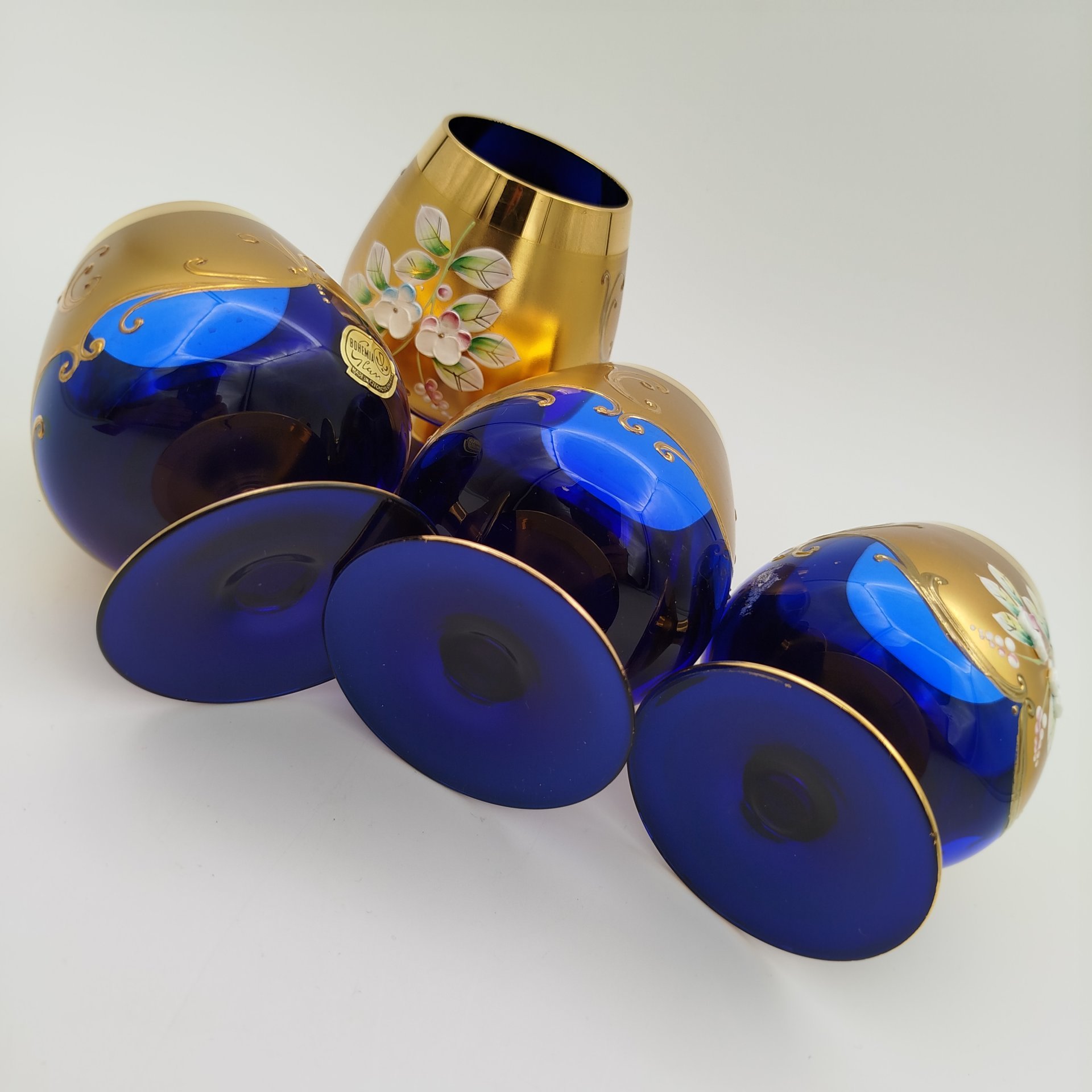 Набор из 4-х бокалов "Brandy Blue", Bohemia (Neurohlau)