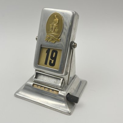 Календарь перекидной, настольный "Поэт" (И.А. Крылов), металл, бумага, Ленинградский монетный двор (ЛМД), СССР, 1960-1970 гг.