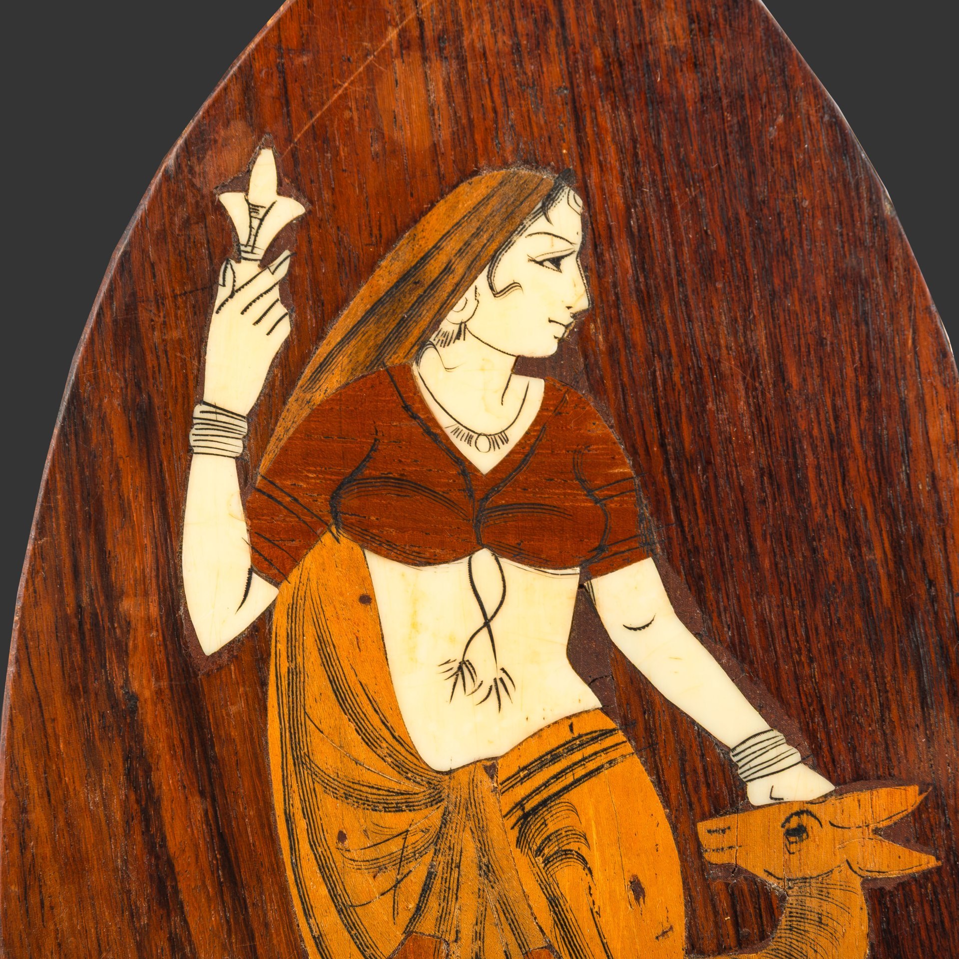 Настенное панно в восточном стиле "Восточная красавица с ланью"