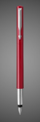 Перьевая ручка Parker Vector Standard F01, цвет: Red, Металлы: латунь, пластик, хром