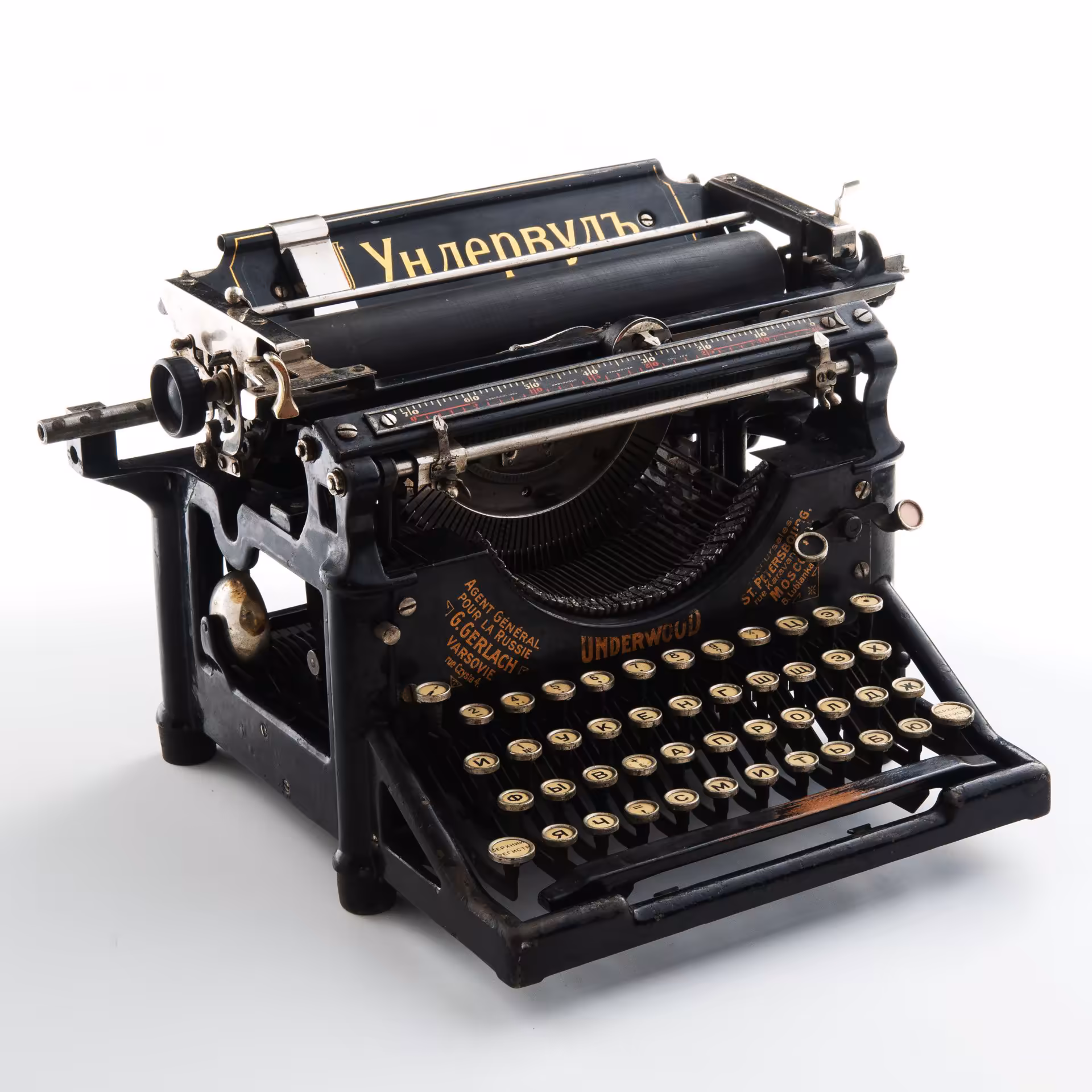 Печатная машинка "Ундервудъ", металл, дерево, покраска, "Underwood Typewriter Company и Sundstrand Corporation", Европа, 1900-1931 г.