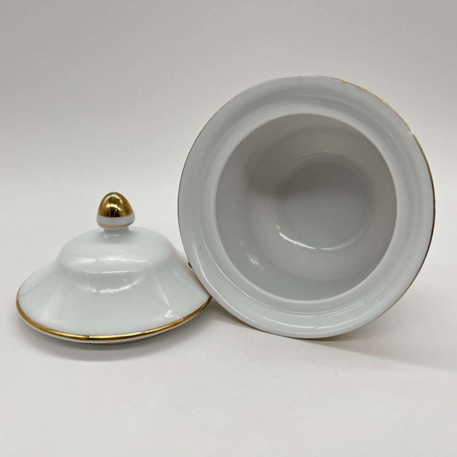 Сахарница, фарфор, золочение, Ленинградский фарфоровый завод (ЛФЗ), Ленинградский фарфоровый завод (ЛФЗ)