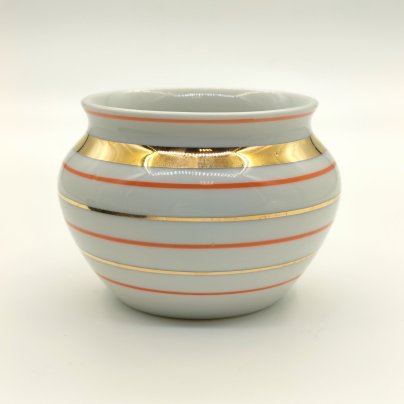 Ваза "Радиоволны", фарфор, обводка, золочение, Дмитровский фарфоровый завод (ДФЗ Вербилки), СССР, 1954-1965 гг.