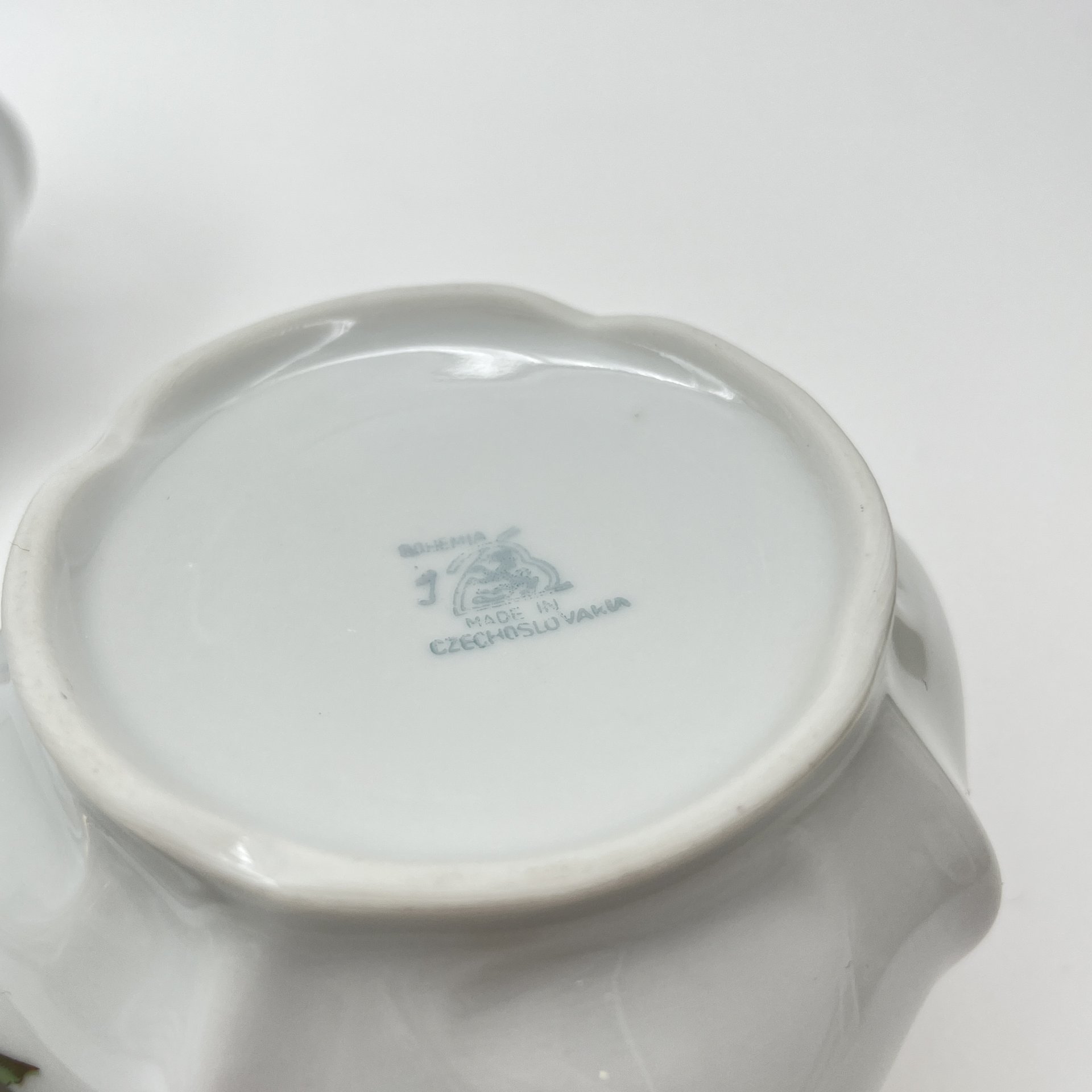 Набор из 2-х сахарниц с цветочным декором, фарфор, деколь, золочение, Bohemia (Neurohlau), Чехословакия, 1970-1990 гг.