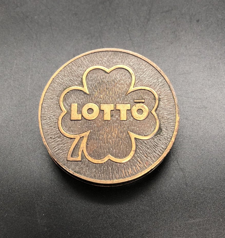 Зажим для бумаг "Nemzetközi olimpiai sportlotto" с олимпийской символикой (международная олимпийская спортивная лотерея)