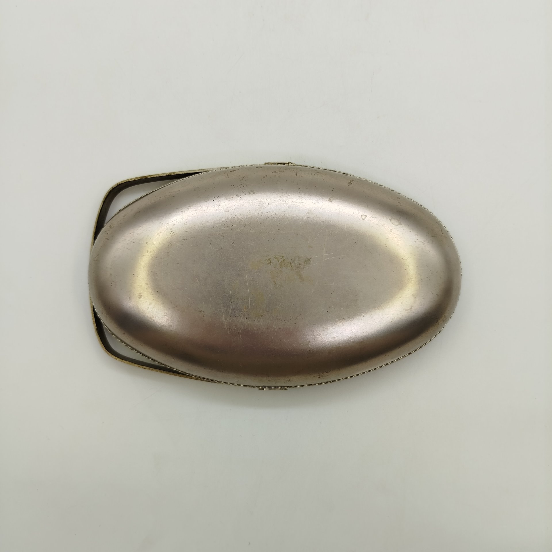 Конфетница овальной формы с ручкой, мельхиор (медь-никель), СССР, 1960-1980 гг.
