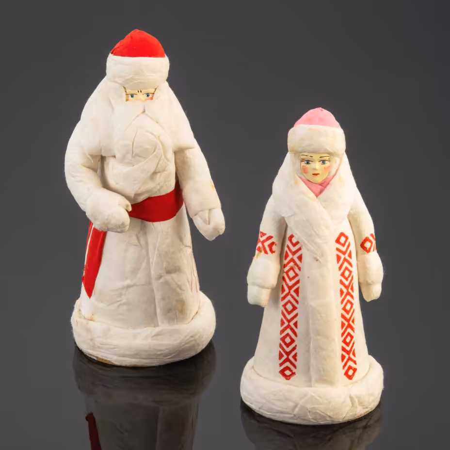 Игрушки новогодние "Дед Мороз и Снегурочка"