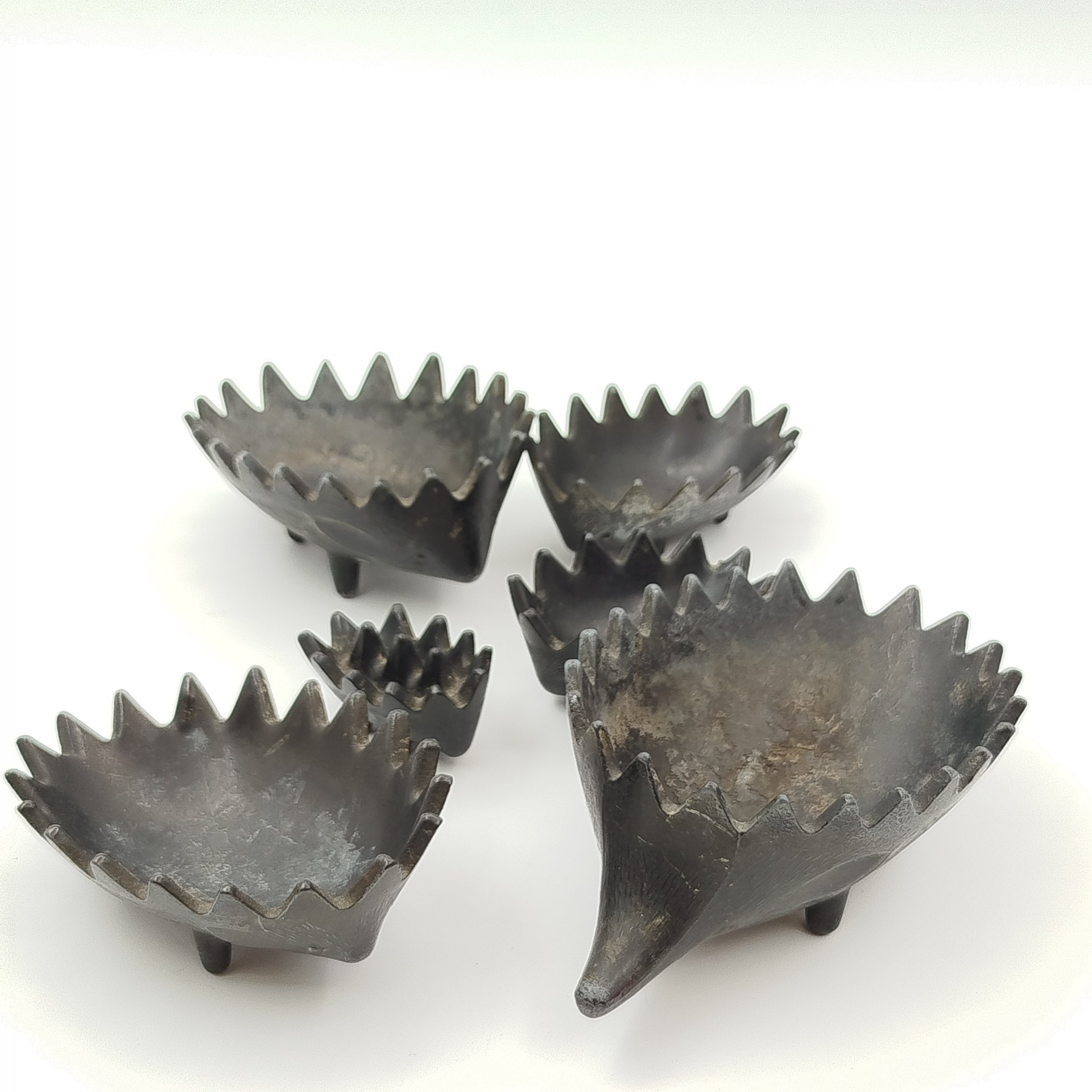 Набор пепельниц "Ёжики", металл, крашение, СССР, 1970-1990 гг.