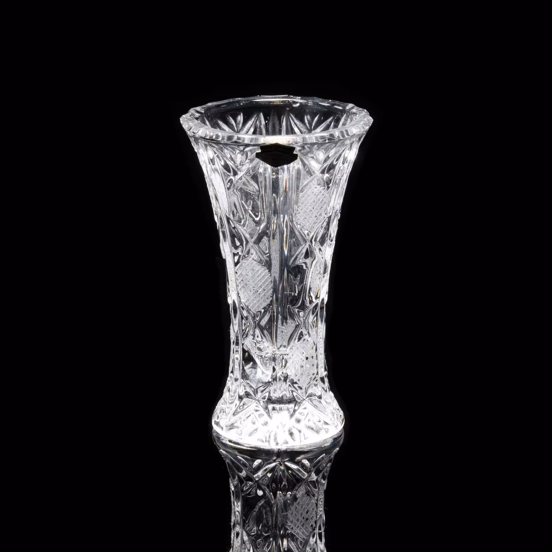 Ваза для цветов, хрусталь, алмазная грань, фирма "Kristal Zajecar", Югославия, 1970-1990 гг., Kristal Zajecar