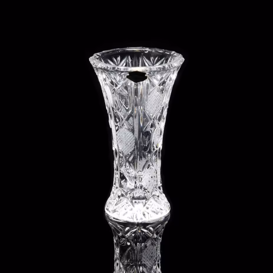 Ваза для цветов, хрусталь, алмазная грань, фирма "Kristal Zajecar", Югославия, 1970-1990 гг., Kristal Zajecar