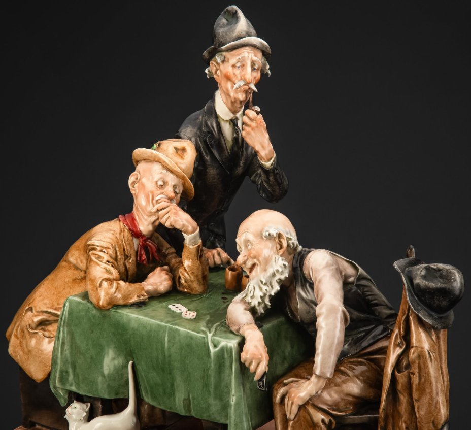 Статуэтка "Игра в карты" ("Игроки"), художник Giuseppe Cappe (Джузеппе Каппе), Elit&Fabris