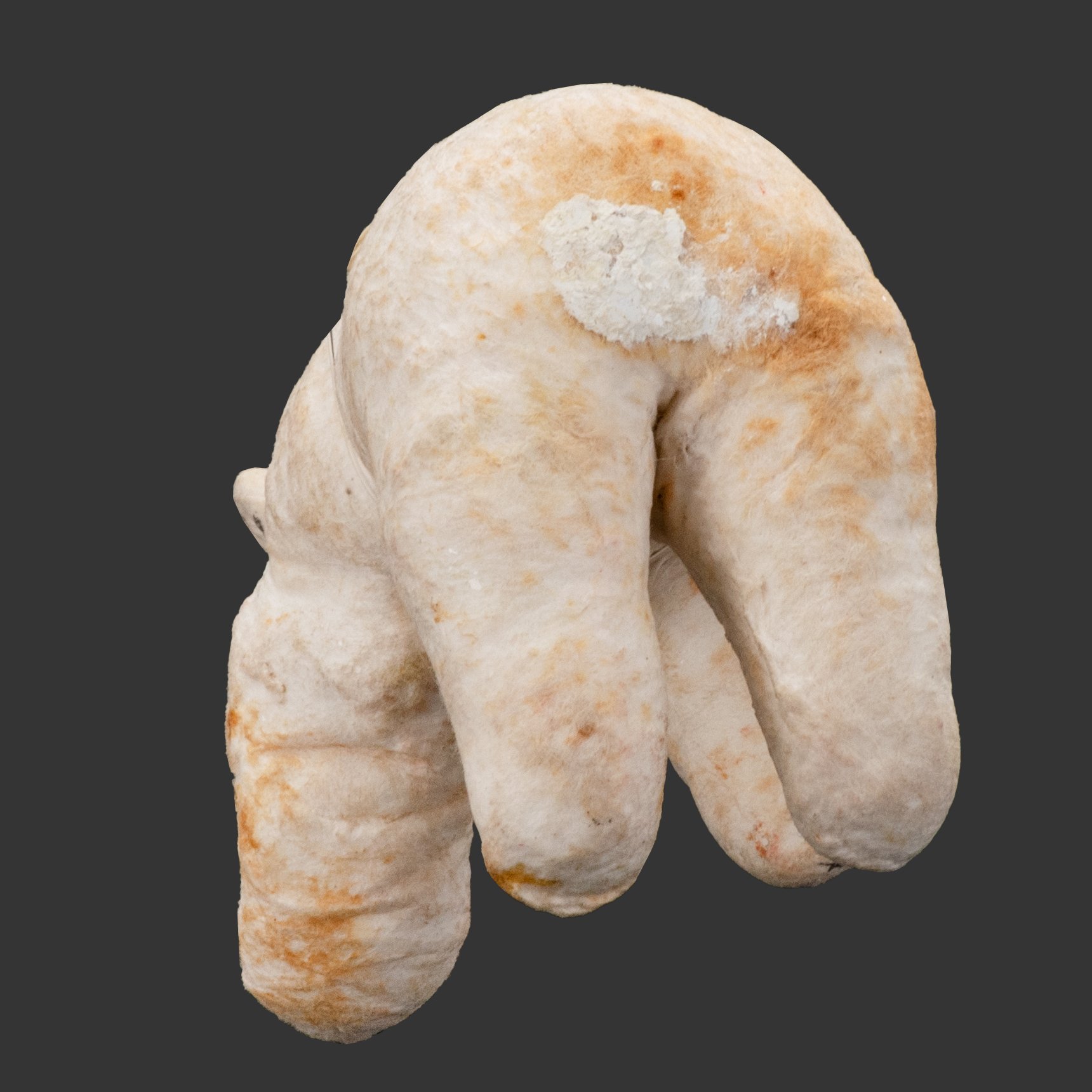 Елочная игрушка "Медведь с больным зубом", вата, роспись, бумага, СССР, 1937-1960 гг.