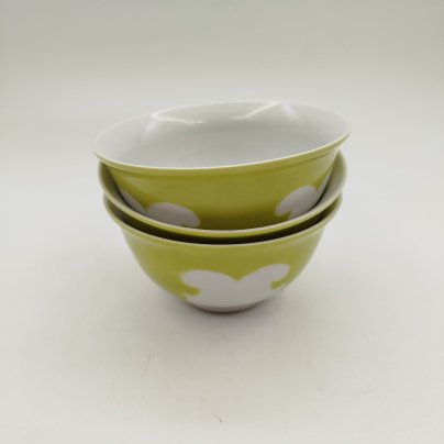 Набор из трех пиал в восточном стиле, фарфор, крытье по трафарету, Рижский фарфорово-фаянсовый завод, СССР, 1970-1980 гг.