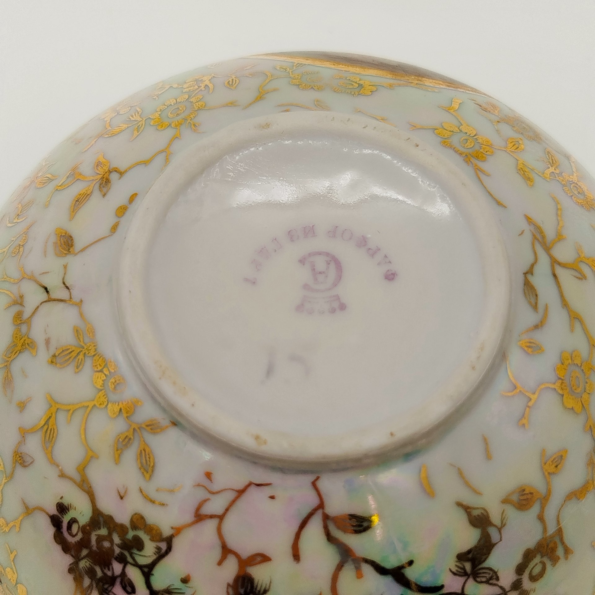 Сахарница из сервиза "Мадонна", Carl Alberti, фарфор, крытье, деколь, золочение, Германия, 1945-1954 гг.