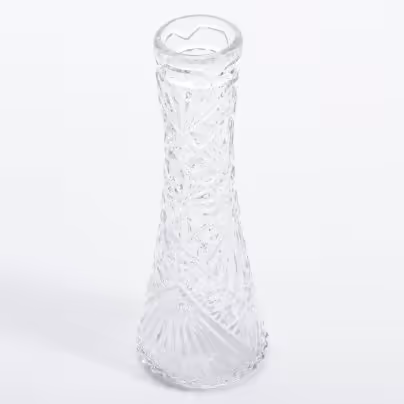 Ваза для цветов с конусообразным туловом, стекло, СССР, 1970-1990 гг.
