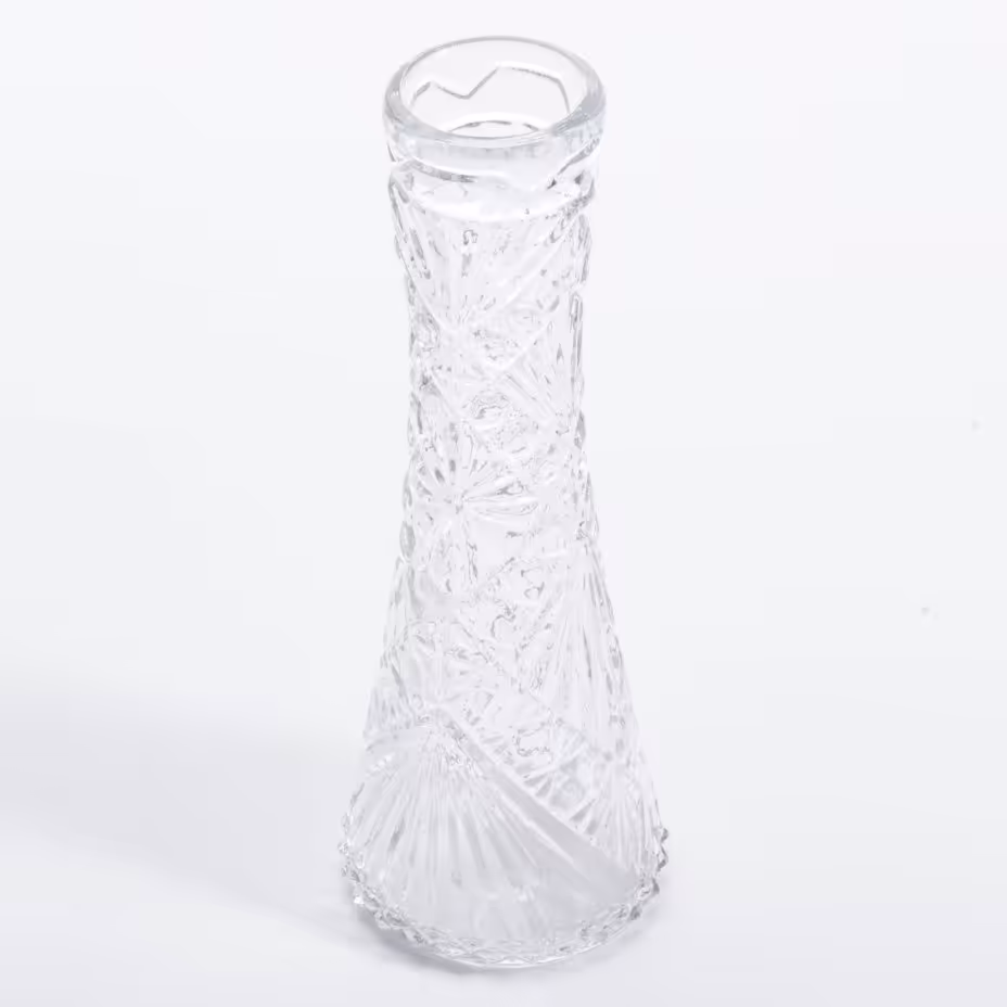 Ваза для цветов с конусообразным туловом, стекло, СССР, 1970-1990 гг.
