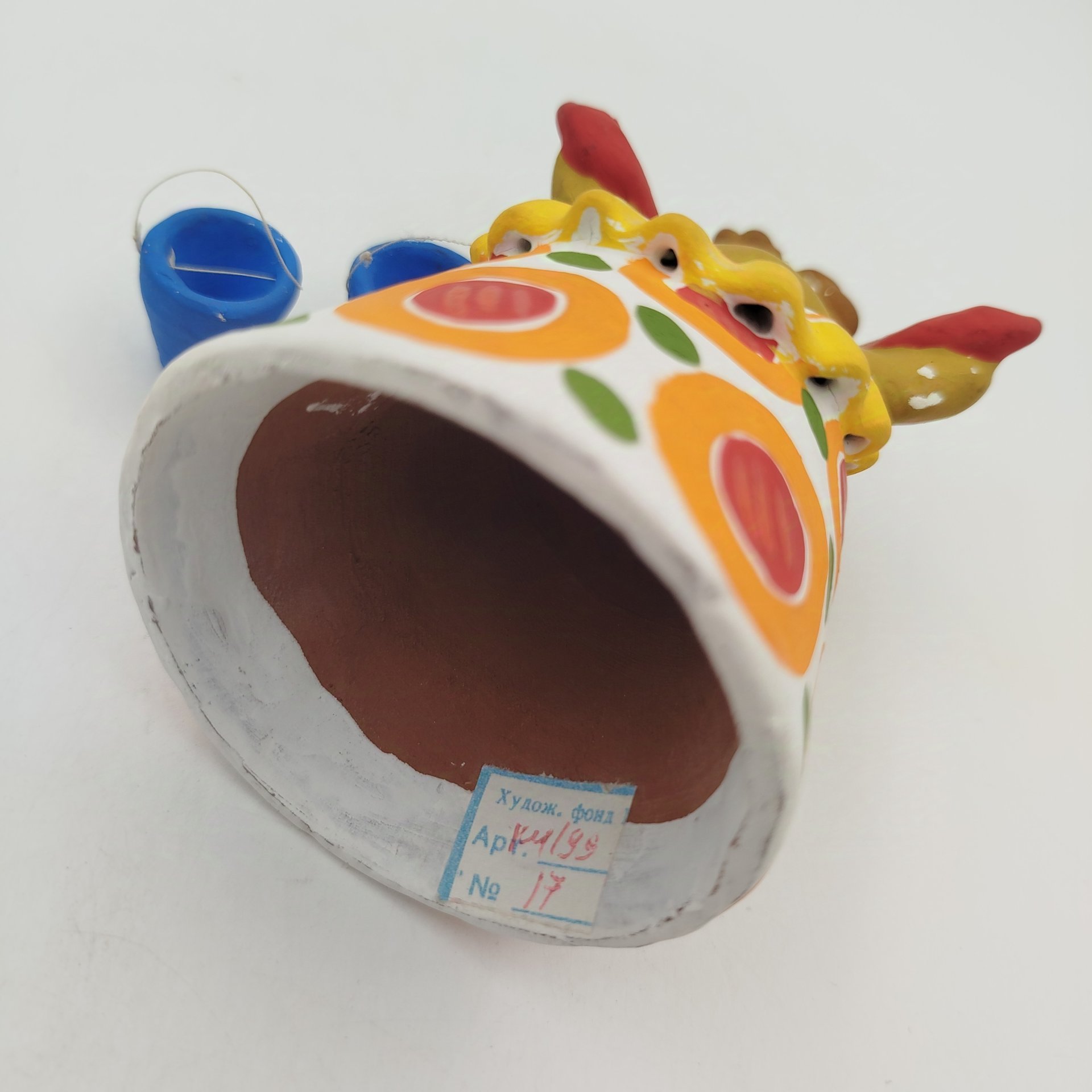 Игрушка "Девушка с ведрами" ("Водоноска"), глина, лепка, роспись, Дымковская игрушка, Дымковская игрушка