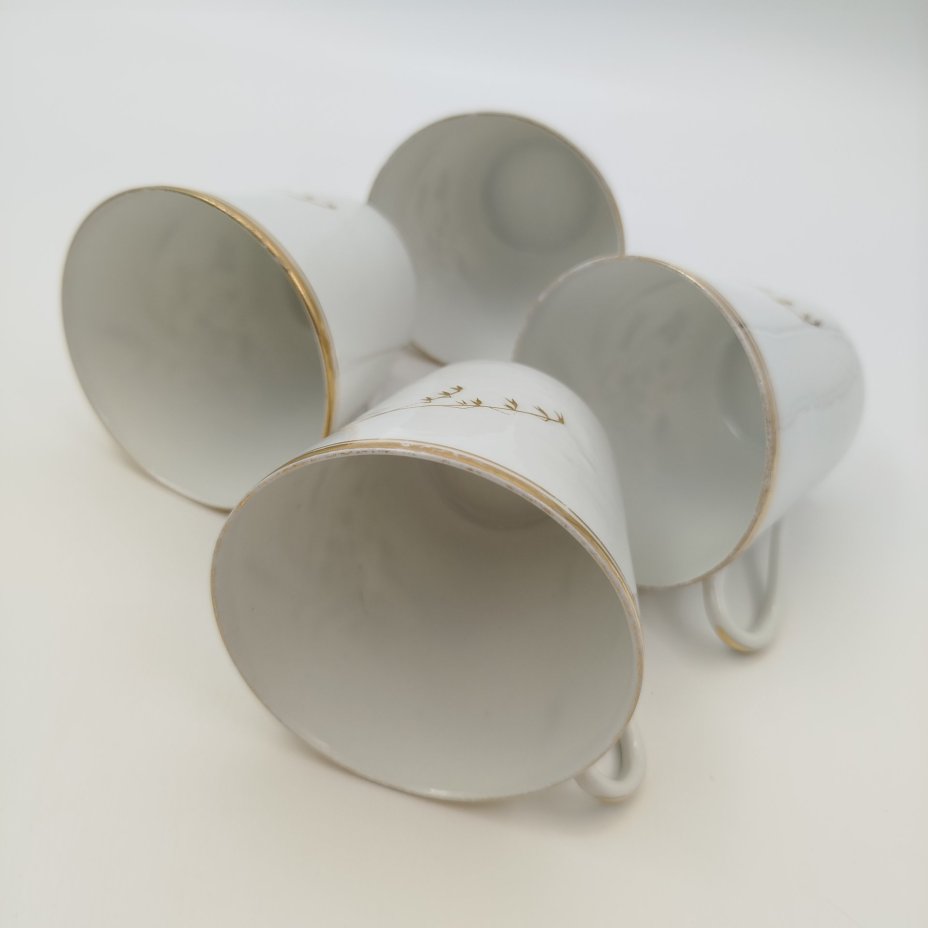 Набор из 4 чашек без блюдец с декором из полевых цветов