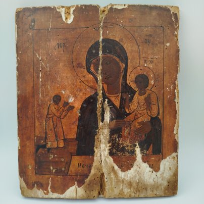 Икона "Нечаянная радость", дерево, темпера, Российская империя, 1900-1915 гг.