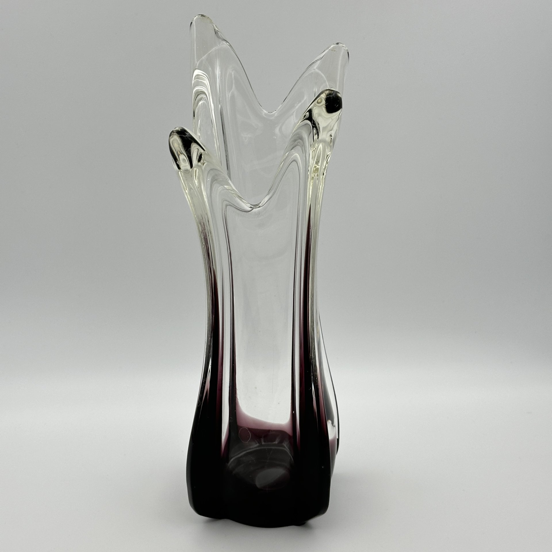 Ваза для цветов, стекло, гутная техника, налепы, Murano, Murano