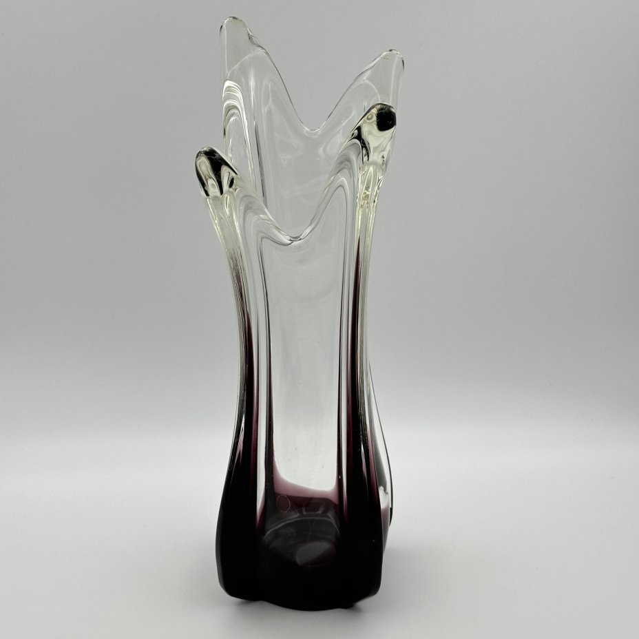 Ваза для цветов, стекло, гутная техника, налепы, Murano, Murano