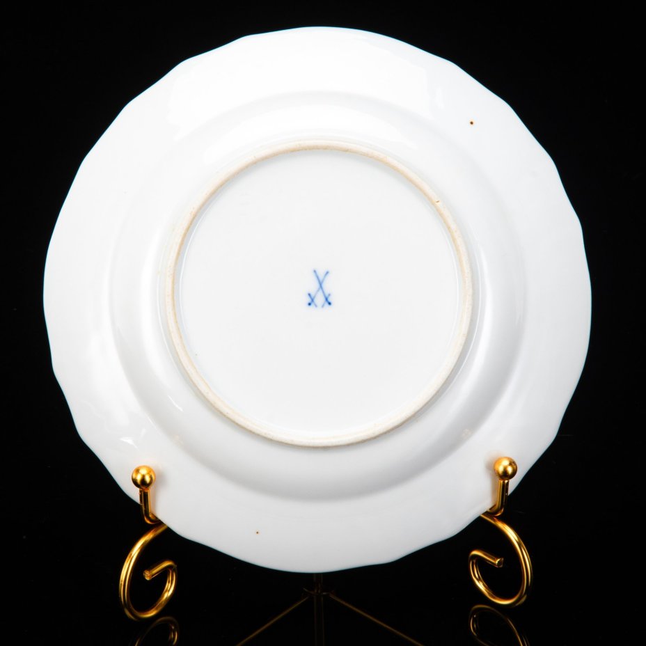 Тарелка десертная (пирожковая) "Мейсенский букет", Meissen (Мейсенский фарфор)