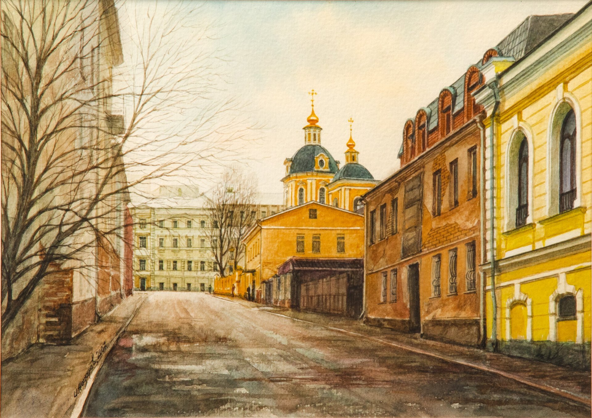 И.В. Назаров "Москва. Сандуновский переулок. Церковь Николы "В Звонарях""