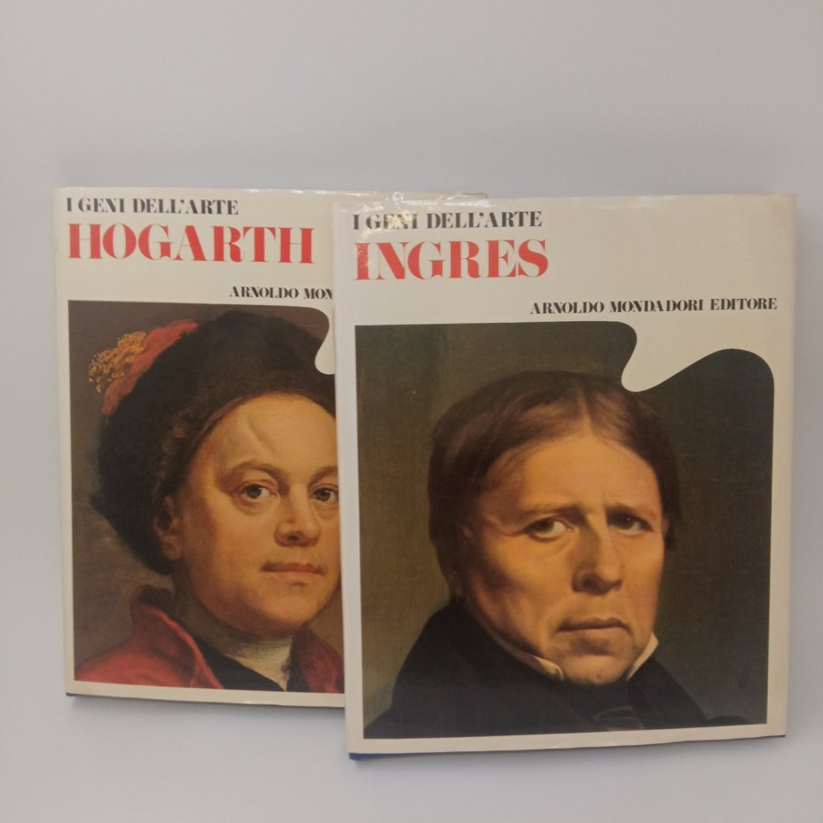 Комплект из 2-х каталогов "Великие художники" на итальянском языке, Энгр, Хогарт