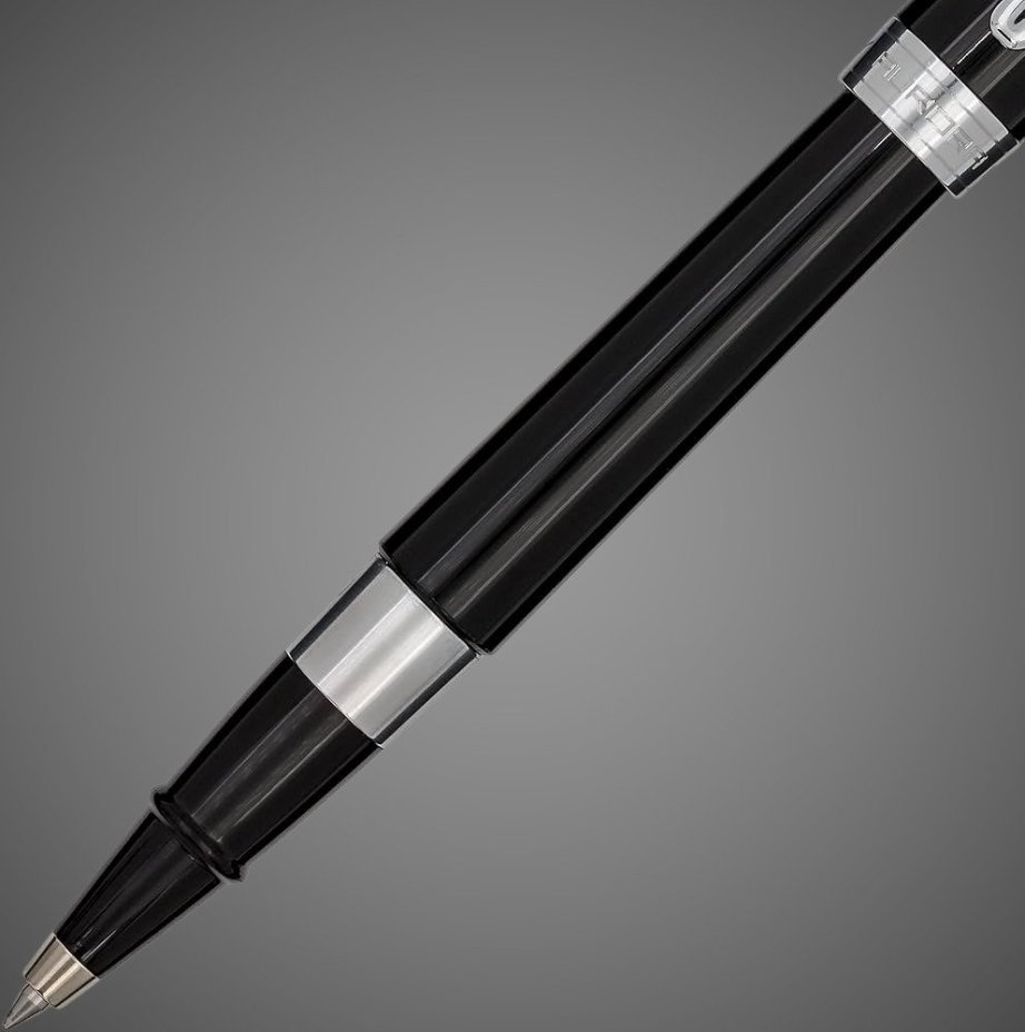 Ручка-роллер Aurora TU Resin Black CT, в подарочной коробке, Лаки и смолы: смола, хром