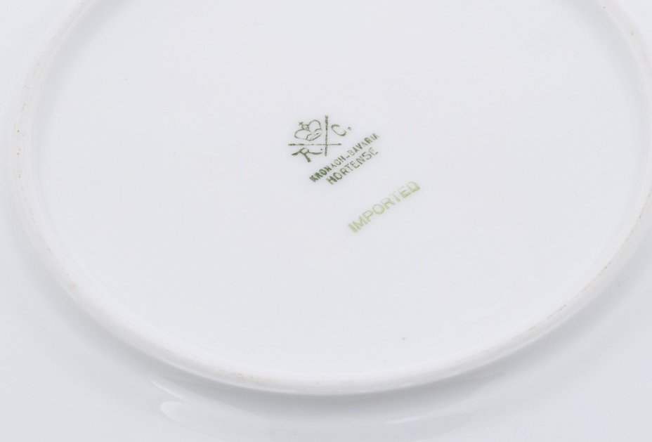 Тарелка "Цветы", фарфор, деколь, мануфактура "Rosenthal", Германия, 1891-1906 гг., Rosenthal (Розенталь)