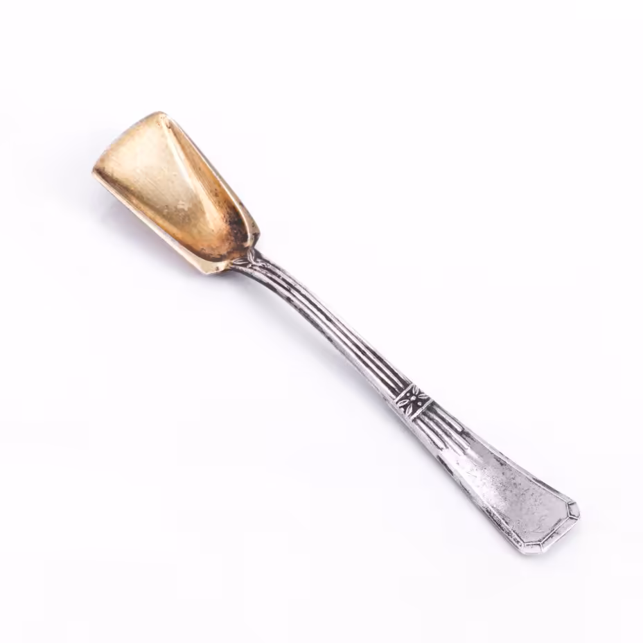 Ложка для соли, серебро, 875 пр., злочение, Киев, СССР, 1953 г.