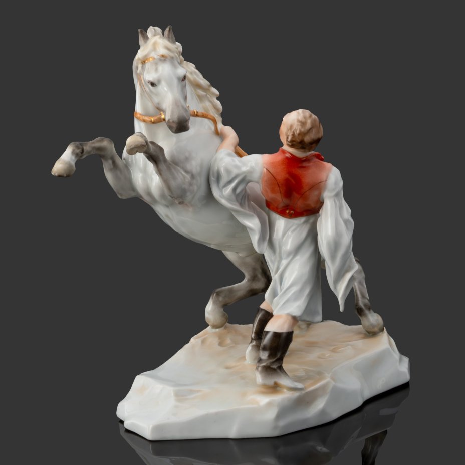 Статуэтка "Укрощение коня", фарфор, роспись, Herend (Херенд), Венгрия, 1960-1990 гг.