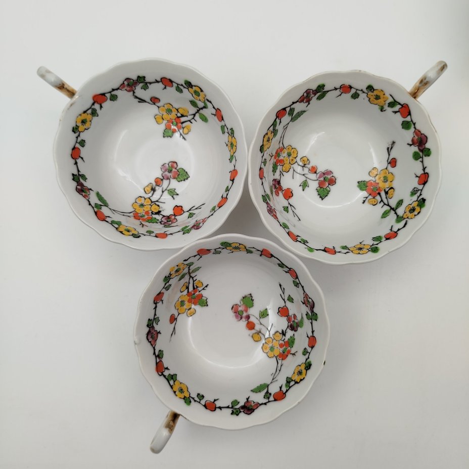 Набор чайных пар с цветочным декором на 6 персон, York