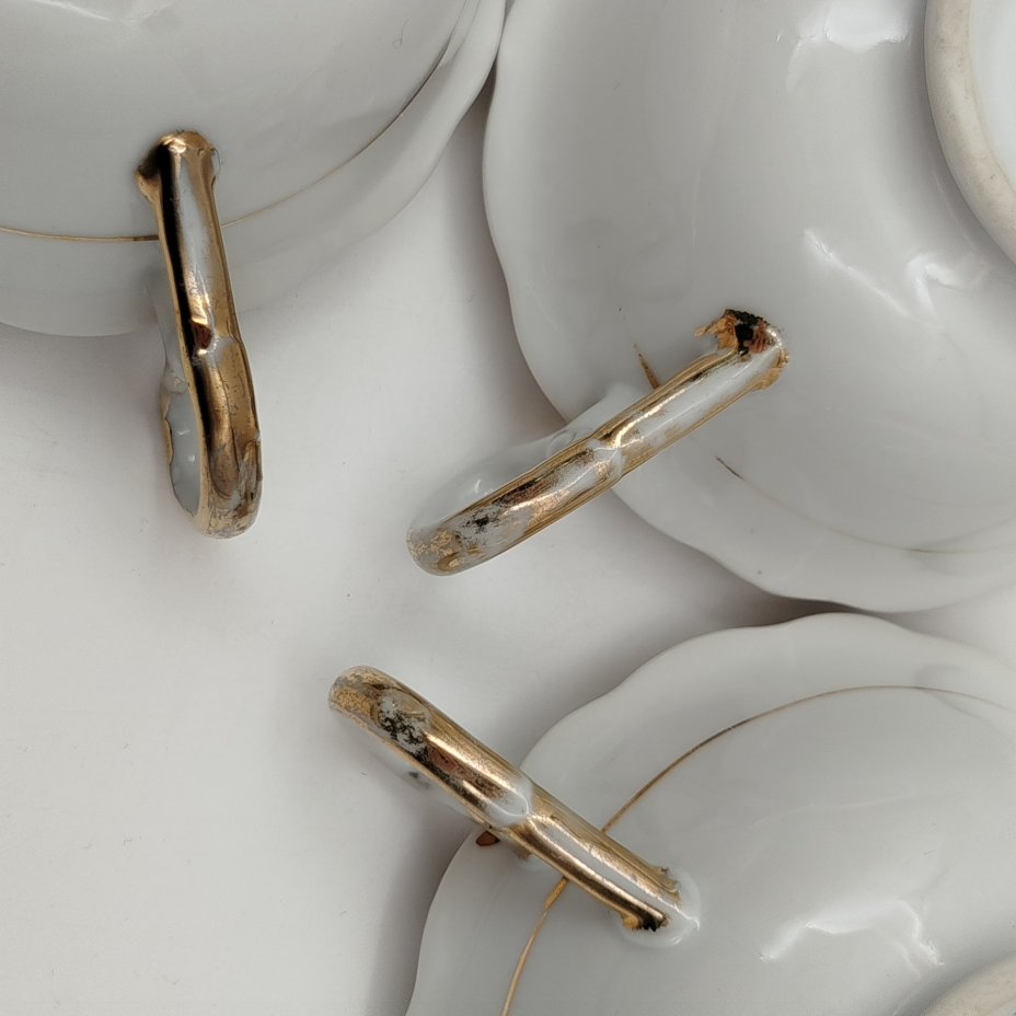 Набор чайных пар с цветочным декором на 6 персон, York