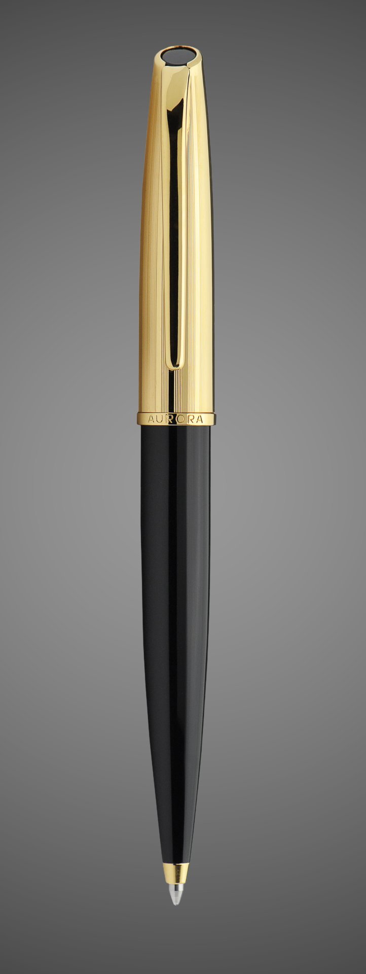 Шариковая ручка Aurora Style Metal Black resin GT, в подарочной коробке, Драгметаллы: позолота, позолота, смола