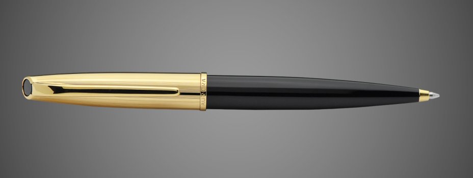 Шариковая ручка Aurora Style Metal Black resin GT, в подарочной коробке, Драгметаллы: позолота, позолота, смола