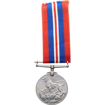 Медаль Войны 1939-1945 гг., мельхиор, медальеры П. Меткалф, Э.К. Престон. Великобритания, 1940-1950 гг.